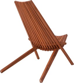 Πολυθρόνα Phoenox pakoworld πτυσσόμενη φυσικό teak ξύλο 101x63x80εκ