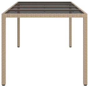 vidaXL Τραπεζάκι Κήπου Μπεζ 190x90x75 εκ Πολυ Ράτα