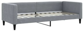 vidaXL Καναπές Κρεβάτι Συρόμενος Ανοιχτό Γκρι 80x200εκ Ύφασμα Συρτάρια