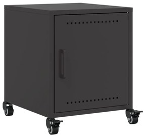vidaXL Κομοδίνα 2 τεμ. Μαύρο 36x39x43,5 εκ. από Χάλυβα