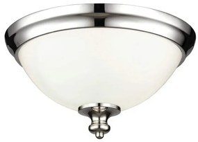 Πλαφονιέρα Φωτιστικό Οροφής 2xE27 Νίκελ Parkman FE-PARKMAN-F-PN Elstead Lighting-FE-PARKMAN-F-PN-Νίκελ Ματ FE-PARKMAN-F-PN