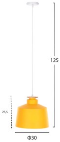 ΦΩΤΙΣΤΙΚΟ ΟΡΟΦΗΣ ΚΡΕΜΑΣΤΟ HM4158.06 ΚΙΤΡΙΝΟ ΚΑΠΕΛΟ ΑΛΟΥΜΙΝΙΟΥ Φ30x123,5Υεκ