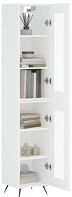 vidaXL Ντουλάπι Λευκό 34,5 x 34 x 180 εκ. από Επεξεργασμένο Ξύλο