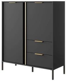 Μπουφές Larry 162604309 103,3x39,5x123,4cm Anthracite-Gold Μοριοσανίδα