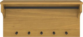 vidaXL Επίτοιχη κρεμάστρα παλτών SANDNES 87x30x42 εκ. Πεύκο μασίφ ξύλο