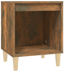 vidaXL Κομοδίνο Καπνιστή Δρυς 40x35x50 εκ.