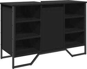 vidaXL Ντουλάπι Νιπτήρα Μπάνιου Μαύρο 91x35x60 εκ. Επεξεργασμένο Ξύλο