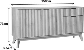 Μπουφές Hamea pakoworld mdf σε φυσική απόχρωση 150x39,5x73εκ