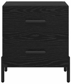 vidaXL Κομοδίνο Μαύρη δρυς 40 x 35 x 47.5 εκ Επεξεργασμένο ξύλο