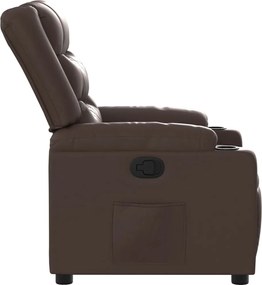 vidaXL Πολυθρόνα Ανακλινόμενη Καφέ από Συνθετικό Δέρμα