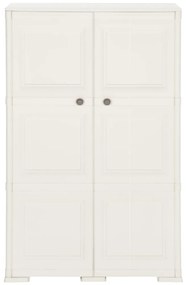 vidaXL Πλαστικό Ντουλάπι Angora Λευκό 79 x 43 x 125εκ. με Σχέδιο Ξύλου
