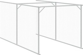 vidaXL Σπιτάκι Σκύλου με Οροφή Ανθρακί 117x405x123 εκ. Γαλβαν. Χάλυβας