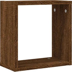 vidaXL Ράφια Τοίχου Κύβοι 2 τεμ. Καφέ Δρυς 30x15x30 εκ.