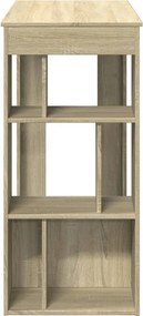 vidaXL Τραπέζι Μπαρ με Ράφια Sonoma Δρυς 102x50x103,5εκ Επεξ. Ξύλο