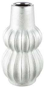 Βάζο Κεραμικό Ασημί χρώμα D12X22Cm D12X22Cm