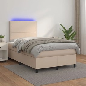 ΚΡΕΒΑΤΙ BOXSPRING ΣΤΡΩΜΑ&amp;LED ΚΑΠΟΥΤΣΙΝΟ 120X200 ΕΚ. ΣΥΝΘ. ΔΕΡΜΑ 3135878