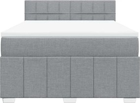 vidaXL Κρεβάτι Boxspring με Στρώμα Αν. Πράσινο 160x200εκ Υφασμάτινο