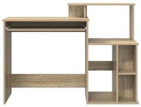 vidaXL Γραφείο με Αποθηκευτικό Χώρο Sonoma Δρυς 120.5 x 44 x 88.5 εκ