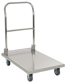 Πλατφόρμα Μεταφοράς Ασημί 82x53x86 εκ. από Ανοξείδωτο Ατσάλι