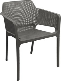 Πολυθρόνα Oviez pakoworld pp σε ανθρακί απόχρωση 59x58x79εκ