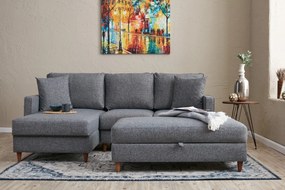 Corner Sofa Eva Left - Grey Grey