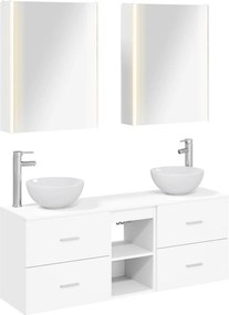 vidaXL Σετ Ντουλαπιών Μπάνιου 5 pcs Λευκό 53 x 15,5 x 70 εκ.