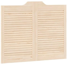 vidaXL Swing Doors Louvred Design 1-Pair 80x100 cm μασίφ ξύλο πεύκο
