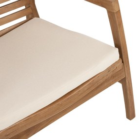 Σετ κήπου Σαλόνι DOVER 4 τεμ Ανακυκλωμένο TEAK Φυσικό με Λευκά Μαξιλάρια