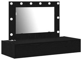 vidaXL Τραπέζι περιποίησης Μαύρο 100 x 40 x 70 εκ. Επεξεργασμένο ξύλο