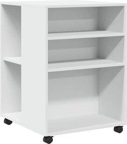 vidaXL Βοηθητικό Τραπέζι με Ρόδες Λευκό 55x60x78 εκ. Επεξεργ. Ξύλο