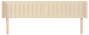 vidaXL Κεφαλάρι με Πτερύγια Κρεμ 203x16x78/88 εκ. Υφασμάτινο
