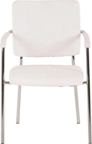 ΚΑΡΕΚΛΑ QUESTA ΜΕ ΜΠΡΑΤΣΑ HM1070.02 ΛΕΥΚΗ 56,5x59x85 cm