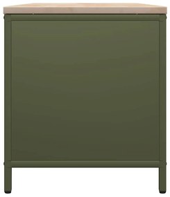 vidaXL Ράφι για καυσόξυλα με ξύλινη κορυφή 100,5x35,5x40 εκ.