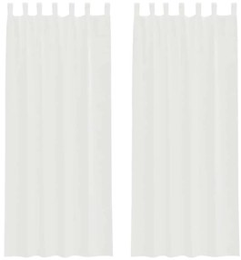 vidaXL Κουρτίνες Voile με βρόχους 2 τεμάχια Λευκό 140x260 cm