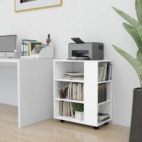 VidaXL Ντουλάπι Τροχήλατο Λευκό 60 x 35 x 75 εκ. από Επεξ. Ξύλο