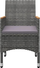 vidaXL Σετ Τραπεζαρίας Κήπου 3 Τεμαχίων Γκρι