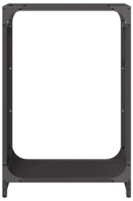 vidaXL Ράφι Καυσόξυλων Μαύρο 44x28x65 εκ. Χάλυβας ψυχρής έλασης
