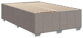 Κρεβάτι Boxspring με Στρώμα Taupe 120x190 εκ. Υφασμάτινο - Μπεζ-Γκρι