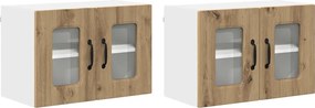 vidaXL Πάνελ πλυντηρίου πιάτων Kalmar 2 pcs Artisan Oak