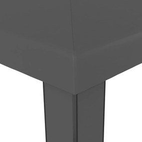 vidaXL Κιόσκι με Διπλή Οροφή και Φωτάκια LED Ανθρακί 3 x 3 μ.