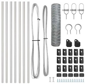 vidaXL Στύλος Περιφράξεων Ασημί 10 x 0,4 m (50 mm πλέγμα) Ατσάλι