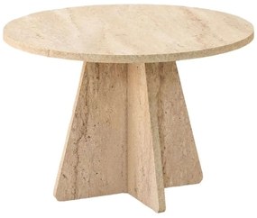 Τραπέζι Σαλονιού Mushroom 552NOS2506 Φ60x40cm Travertine Beige