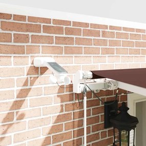 vidaXL Τέντα Πτυσσόμενη Αυτόματη με LED Καφέ 600x300 εκ.