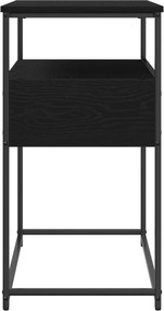 vidaXL Τραπέζι κονσόλας Μαύρη Οξυά 75 x 40 x 75 cm Επεξεργασμένο ξύλο