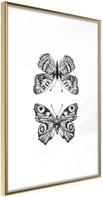 Αφίσα - Butterfly Collection I - 20x30 - Χρυσό - Χωρίς πασπαρτού