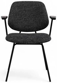 Sofia Dining Chair with Armrests Black