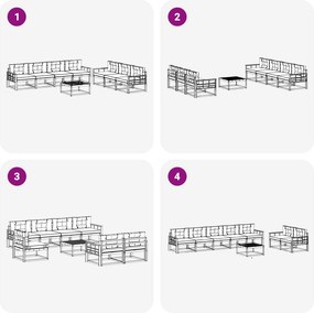 vidaXL Σειρά Καναπέ Εξωτερικού 8 τμχ. Φυσικό και Ανθρακί