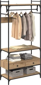 vidaXL Ντουλάπι artisan δρυς 89 x 39 x 184.5 εκ. Επεξεργασμένο Ξύλο