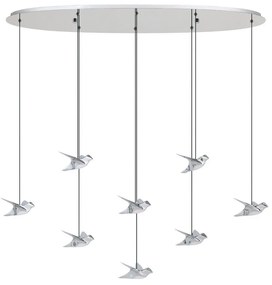 Φωτιστικό Οροφής Κρεμαστό Paratebueno 2 390401 8xLed Dim L1160 Chrome Eglo
