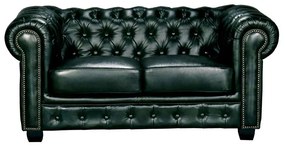 CHESTERFIELD 689 Καναπές 2Θέσιος Σαλονιού - Καθιστικού, Δέρμα, Απόχρωση Antique Green  160x92x72cm [-Πράσινο-] [-Leather - Rubica Leather-] Ε9574,23